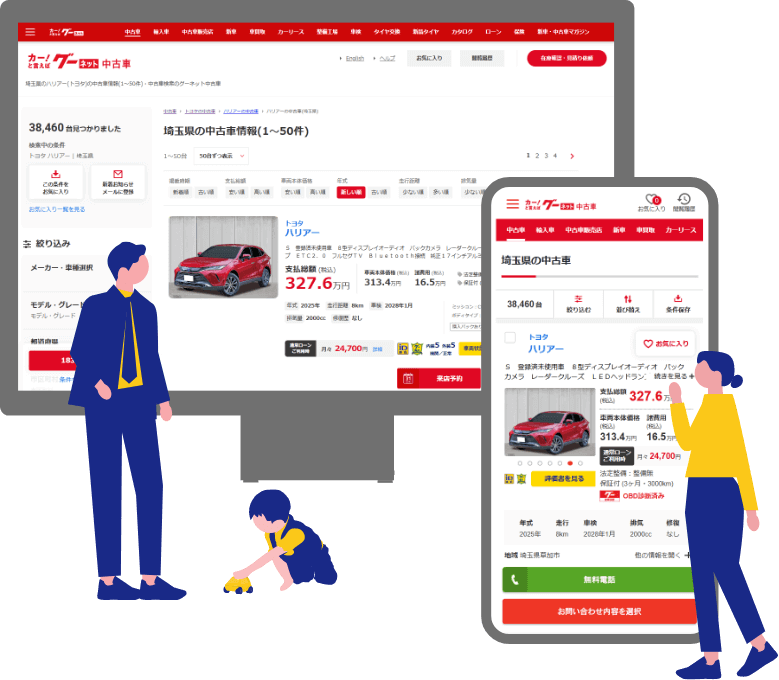 埼玉県の販売店が掲載する車の中から、次に乗りたいと思う車のURLをコピー