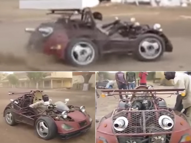 廃品パーツを寄せ集め！　アフリカ青年手作りのクルマが走った！