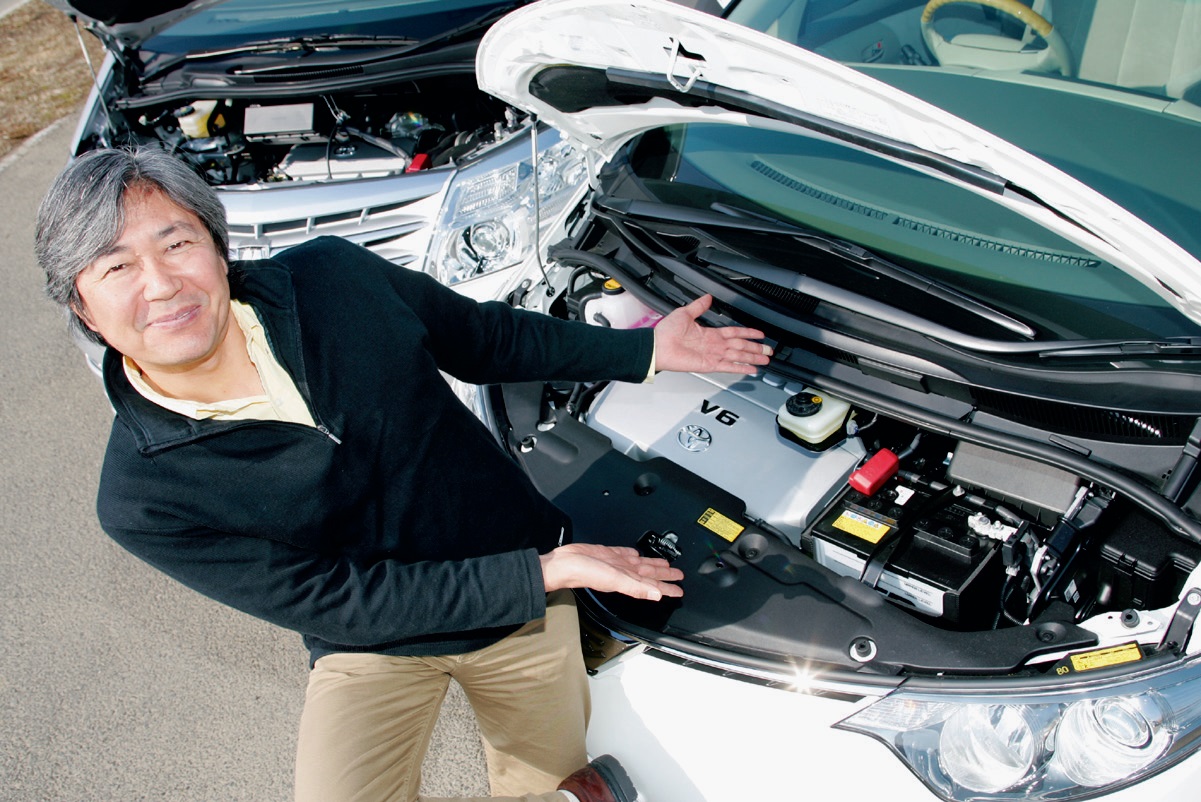 新世代の3.5L、V6エンジンはホントにいい!これは凄いよ!!(国沢) プラス500ccにより何よりもドライブしていて余裕がある新開発の3.5L。キャラは少々荒々しい感じもするが、3.5Lはパンチ力、トルク感とも抜群の元気なエンジン。スムーズな回転フィール、静粛性などはアルファードに搭載されている3Lのほうが上という印象