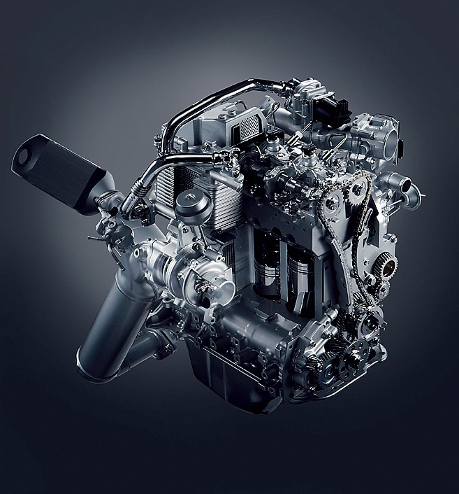 3.2L、直4DOHCディーゼルターボで最高出力170ps、最大トルク37.8kgmを発揮する。新長期規制に対応