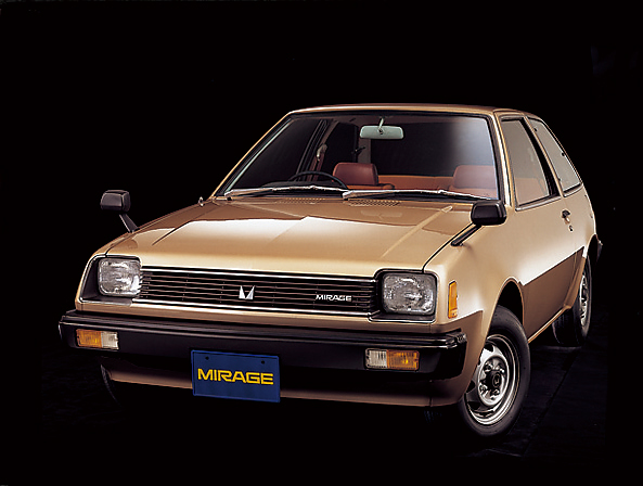 1978年 初代ミラージュ三菱初のFF車：『未知との遭遇』とのタイアップや『ミラージュボウル』の開催など話題作りもあって大注目 販売台数約35万台