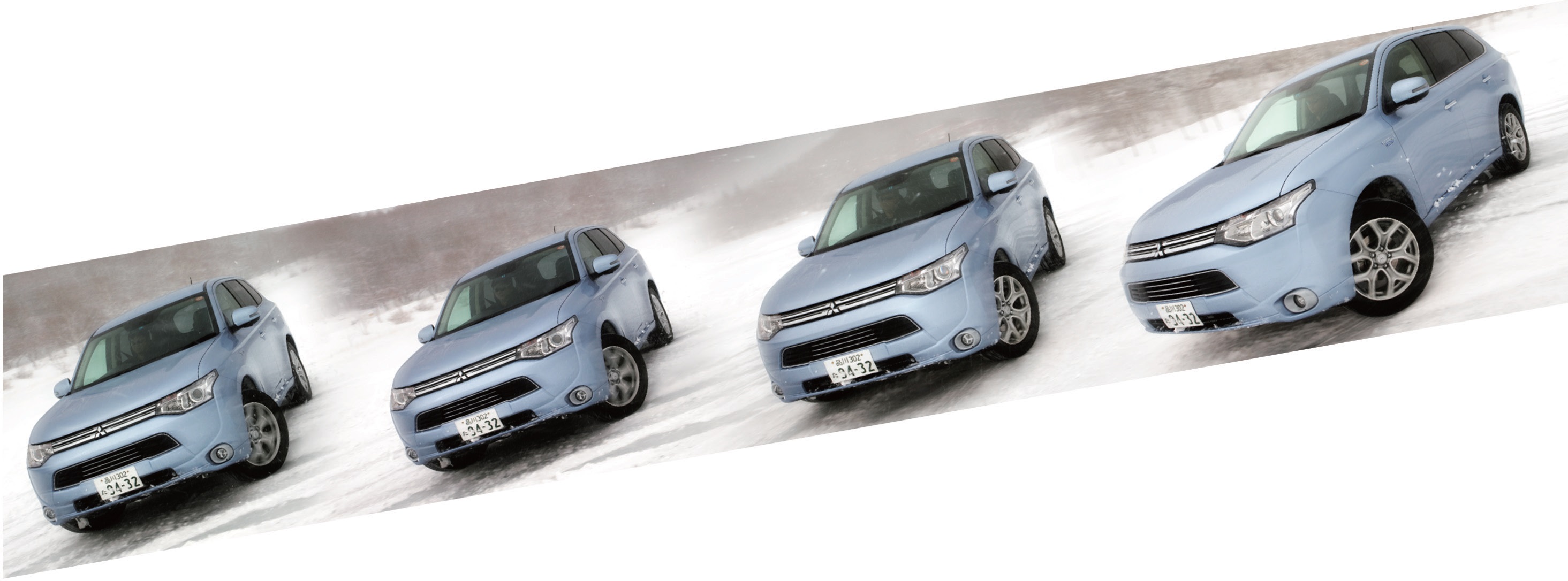 滑りそうで滑らない！　フロントに60kW、リアに60kWのツインモーター4WDを採用。プロペラシャフトがなく、瞬時に駆動が生まれるため、レスポンスがよくコントロール性に不満はない