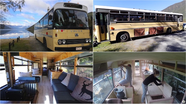 もはや移動する家 大型バスをdiyで改造して暮らすニュージーランドの家族 中古車なら グーネット