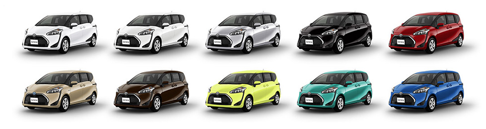 新型シエンタのカラーバリエーション