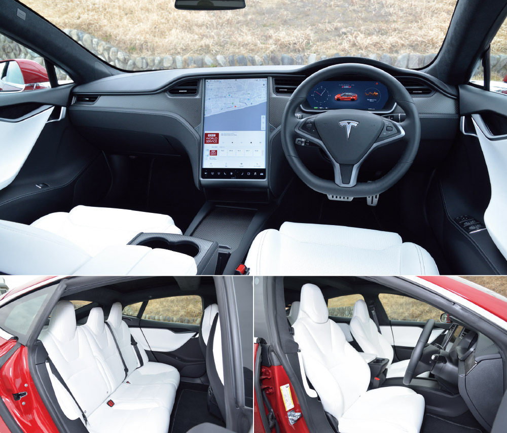 テスラ モデルSのインテリア