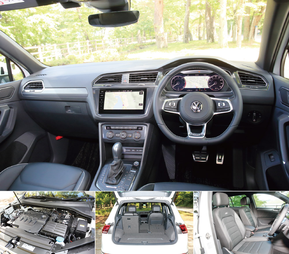 フォルクスワーゲン ティグアン TDI 4モーション Rラインのインテリアとエンジン