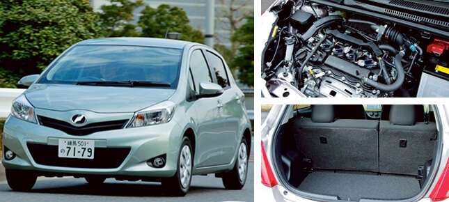 コンパクトとはいえ全長、全幅が軽自動車よりも大きいので荷室スペースは後席使用時でも十分に広い。5名乗車できるというのも登録車の利点だ。