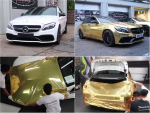 走る金塊!?　C63S AMGをゴールドラッピングするロンドンの名物カスタマイザー