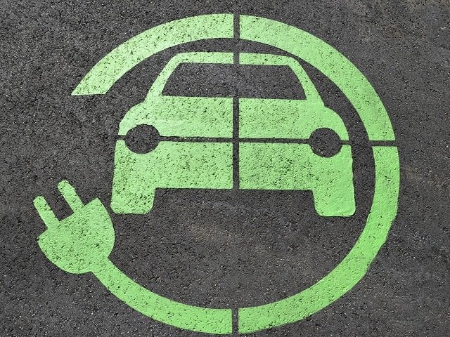 電気自動車の絵