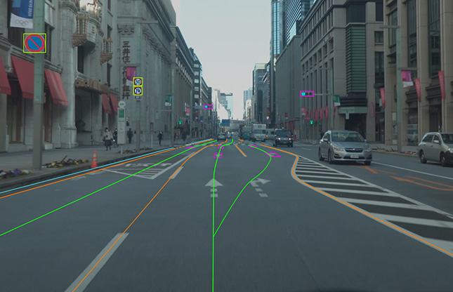 高精度3次元地図のイメージ画像（写真：DYNAMIC MAP PLATFORM）