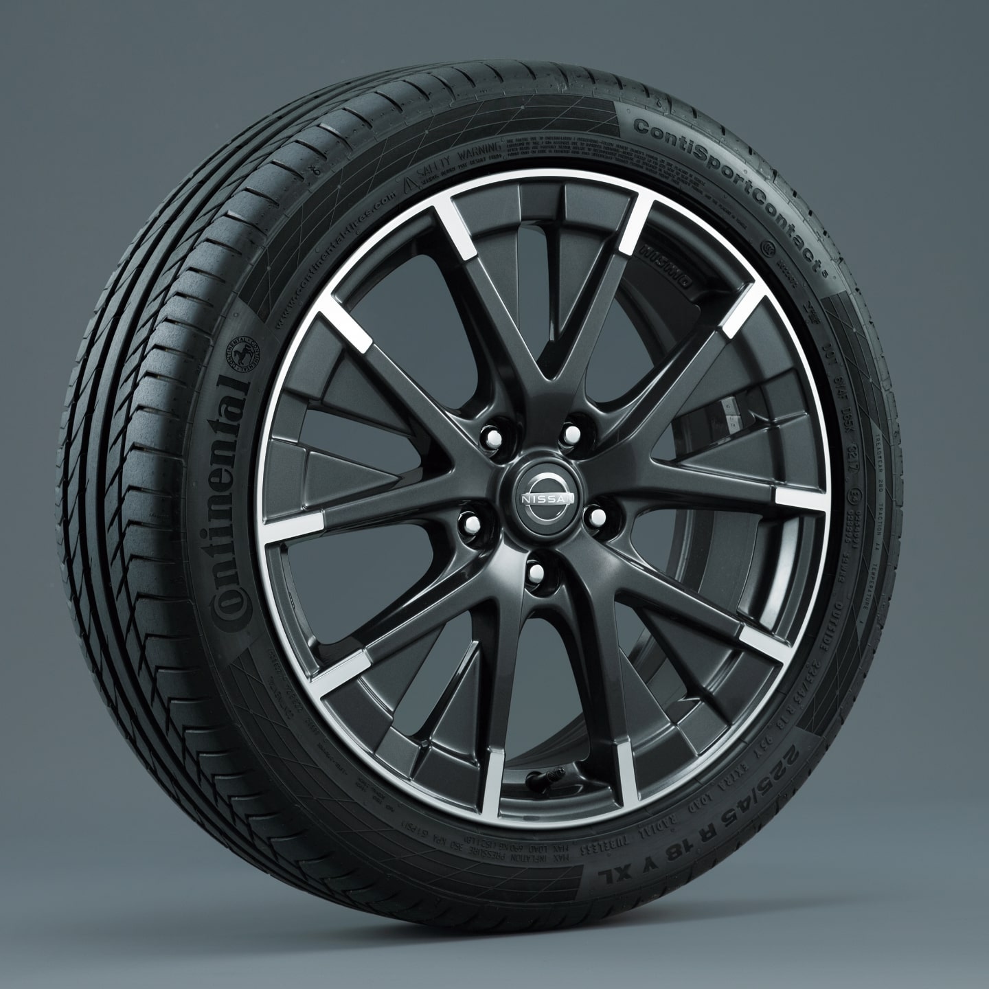 225/45R18 95Yタイヤ (コンチネンタル ContiSportContactTM5) &専用18インチ アルミホイール