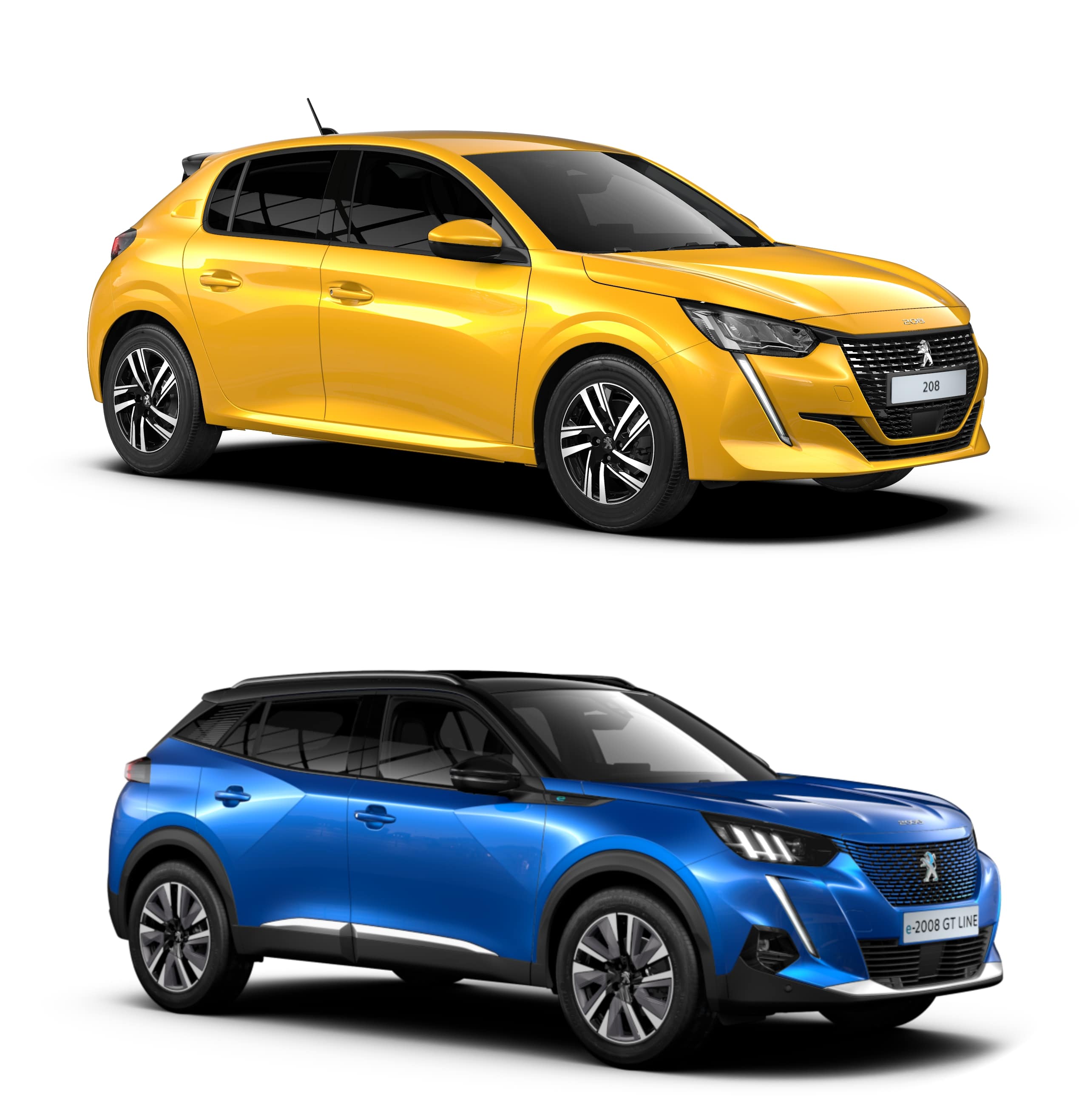 プジョー　NEW 208/e-208（写真上）、NEW 2008/e-2008