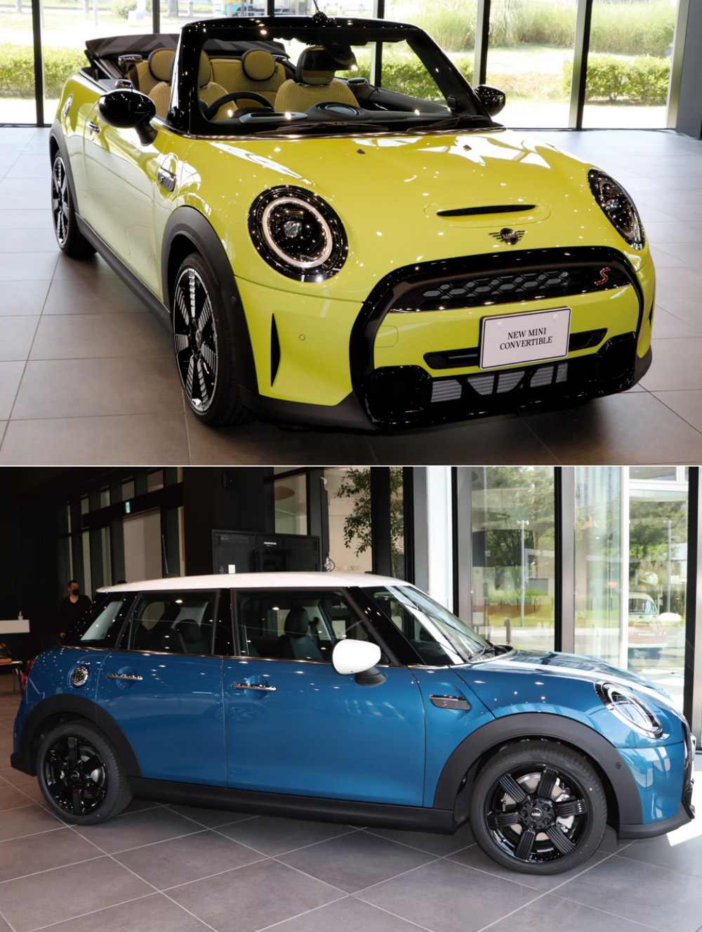 新型MINIの5ドアハッチとコンバーチブル
