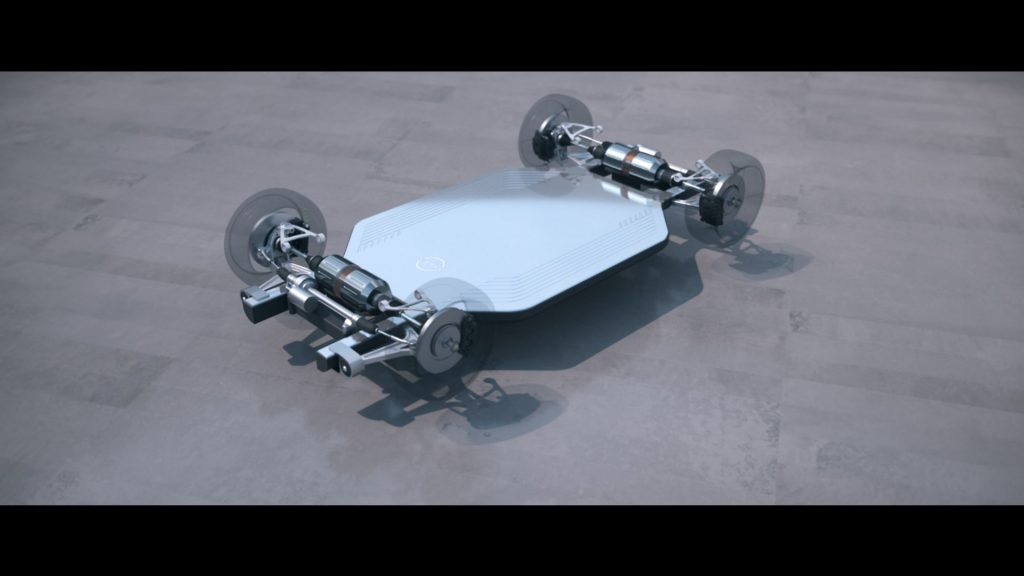 車体、シャシー、バッテリーを統合した構造の「ニッサンEV テクノロジービジョン」