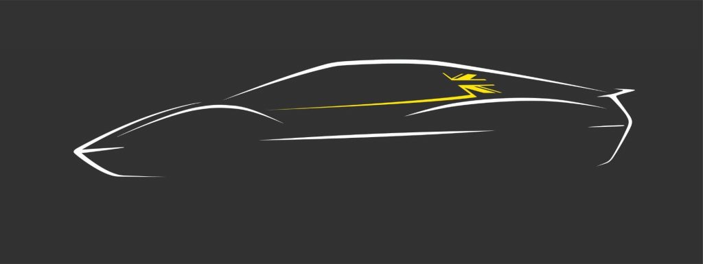 ロータスの新型EVスポーツカースケッチ