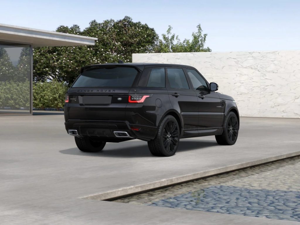 「RANGE ROVER SPORT HSE DYNAMIC BLACK+(レンジローバースポーツ HSE ダイナミック ブラック+)」サントリーニブラック(メタリック)リア