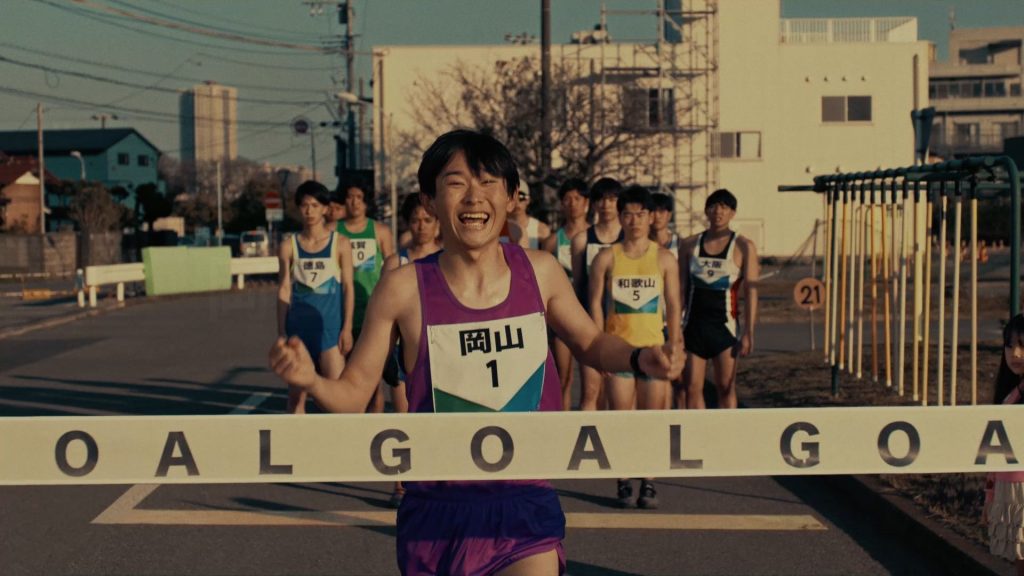 一人気にせず走り続ける人物
