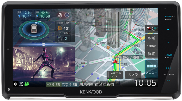 KENWOOD 彩速ナビ MDV-L309W 地図最新 2022年モデル - カーナビ、テレビ