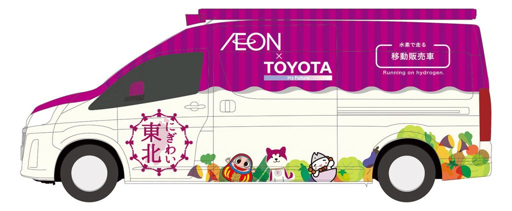 イオン東北による移動販売事業用のFC車両（イメージ）
