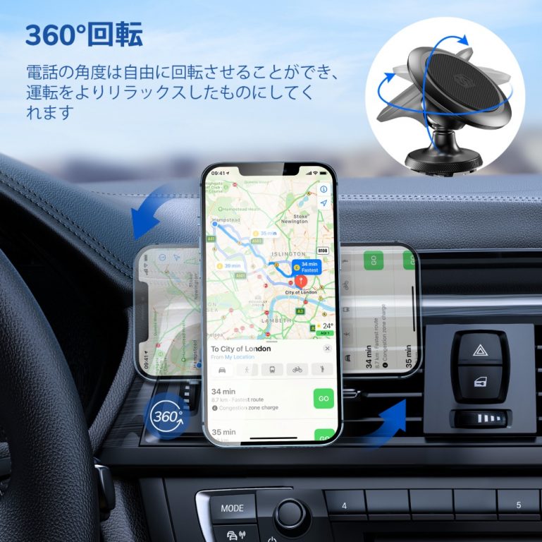 360度回転可能なポールジョイント