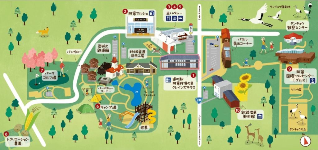 阿寒丹頂の里案内図
