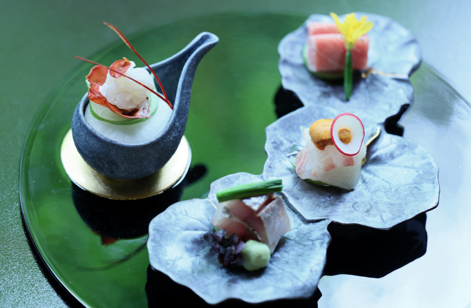 旬の素材を生かした懐石料理の数々
