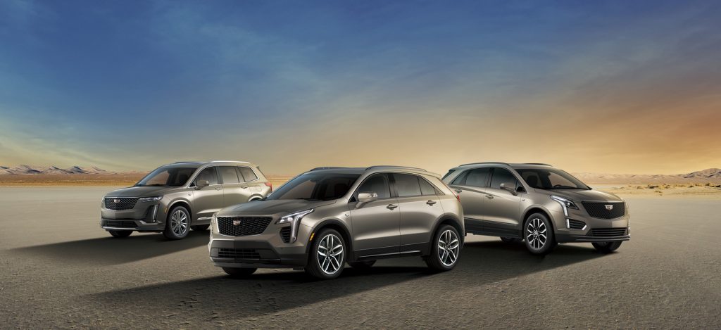 (写真左から)キャデラック XT6、XT4、XT5 ラテエディション