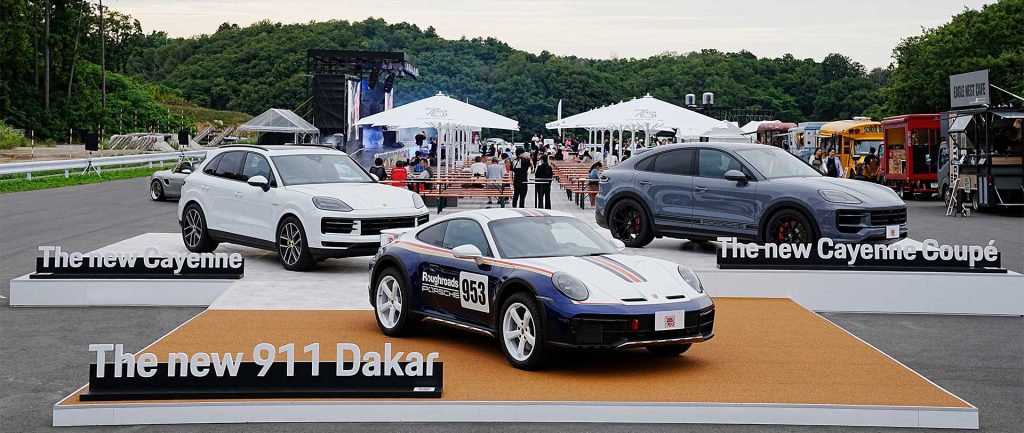 日本初披露となった新型「911ダカール」「カイエン」「カイエンクーペ」