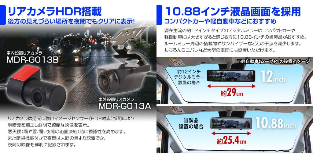 マックスウィン デジタルインナーミラー MDR-G013 画像3