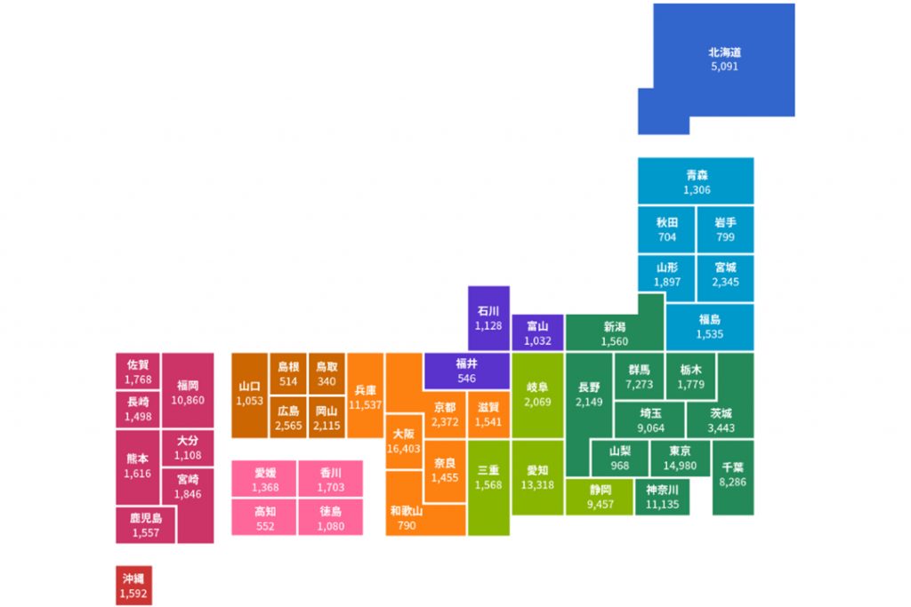 日本損害保険協会 2022年 全国交通事故多発交差点マップ 画像1