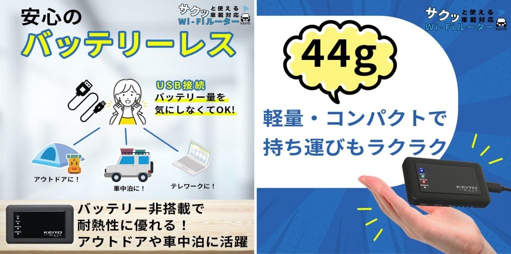 サクッと使える車載対応Wi-Fiルーター発売 KEIYO【動画あり】 | 中古車
