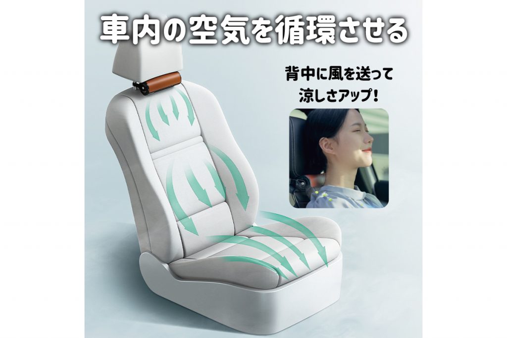 「車載USB扇風機」2