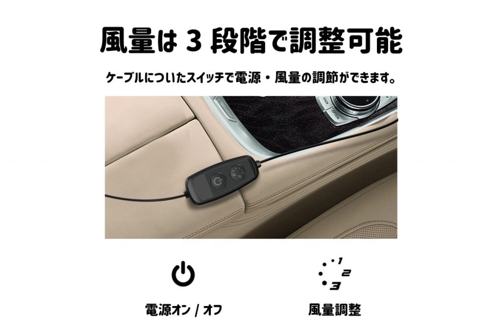 「車載USB扇風機」3