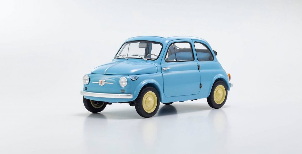 「1/18スケールミニカー フィアット ヌオーヴァ 500(セレステブルー)」