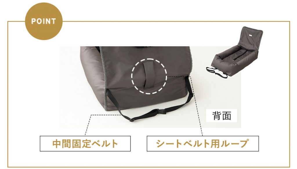 「後部座席用広々あんしんドライブベッド」4