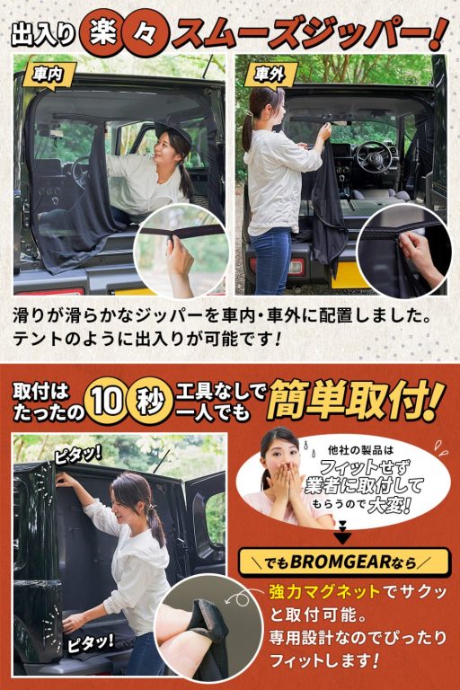 スズキ「ジムニー」専用バックドア防虫ネット4