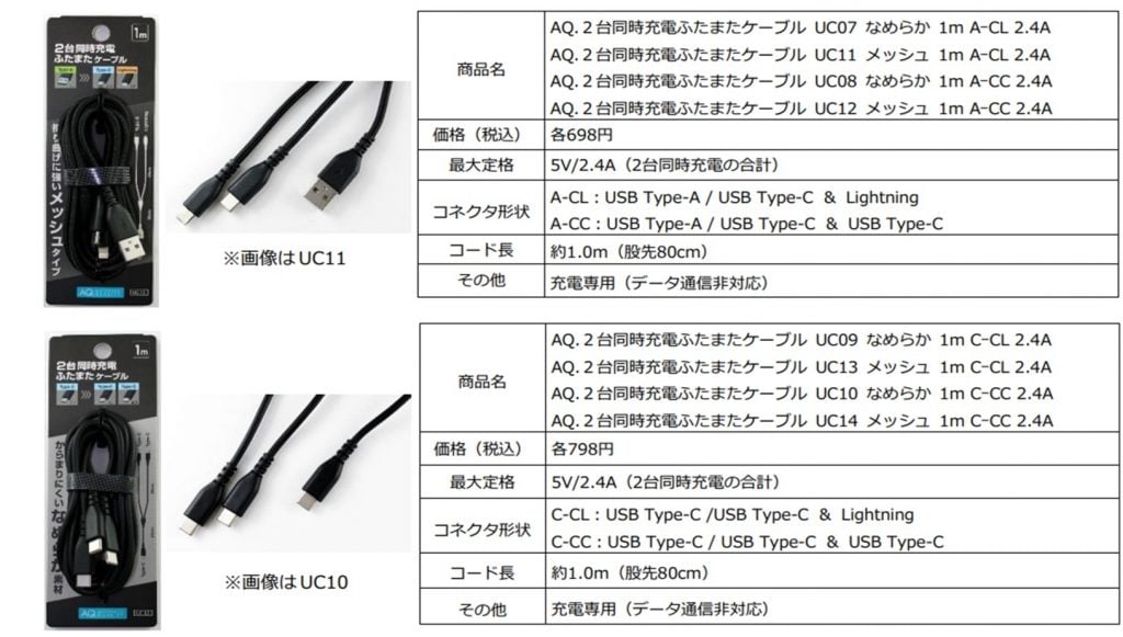 充電ケーブル