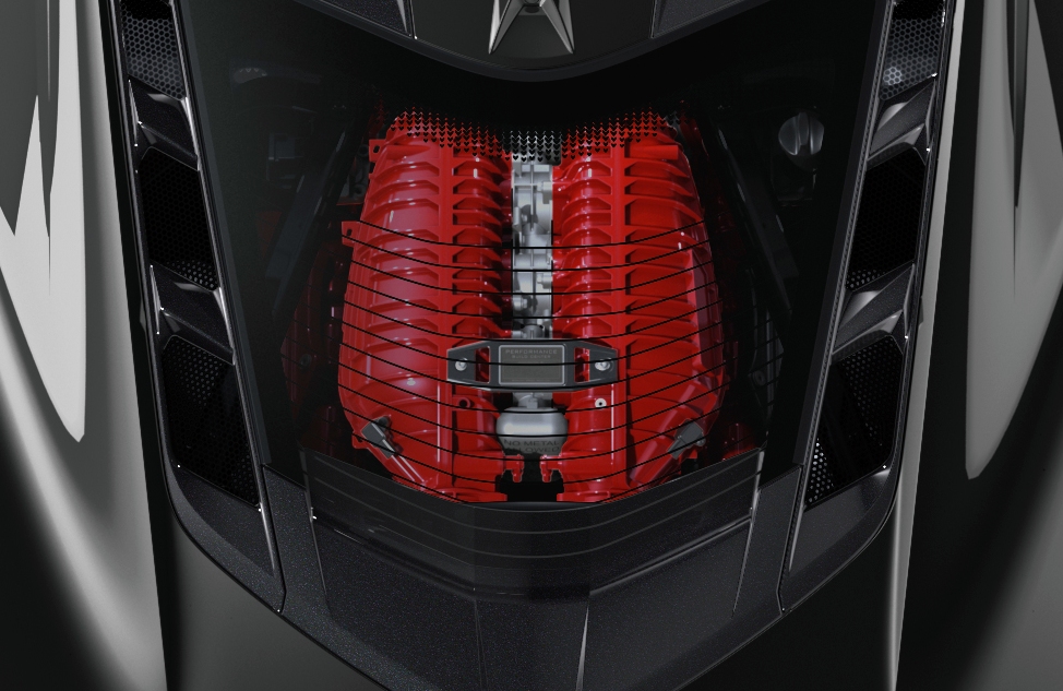 「LT6 レッド エンジン インテーク」