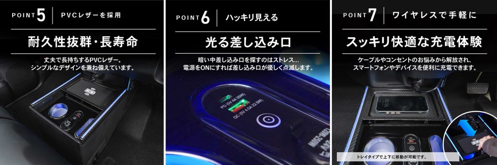 クラフトワークス N-BOX JF5 JF6 専用 コンソールボックス 画像4