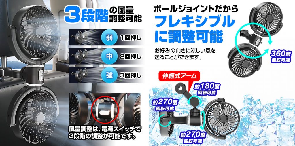 マックスウィン ツイン扇風機 K-FAN16 画像2