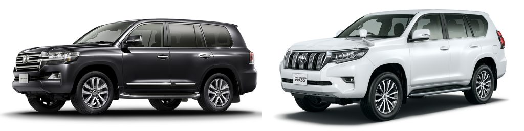 ランドクルーザー（200系）と、ランドクルーザープラド（150系）